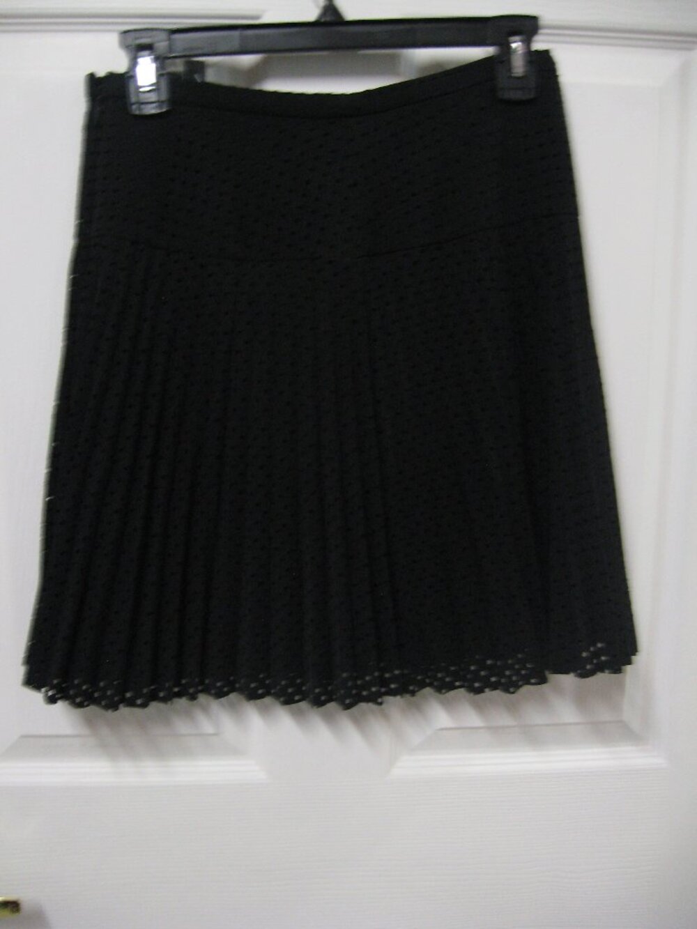 NWT J. Crew Black Laser Cut Pleated Skirt Size 0
